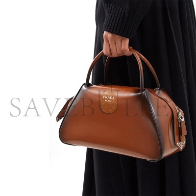 PRADA BRUSHED LEATHER SUPERNOVA HANDBAG 1BA365 (31*16*13.5cm)  PRADA BRUSHED LEATHER SUPERNOVA HANDBAG 1BA365 (31*16*13.5cm)